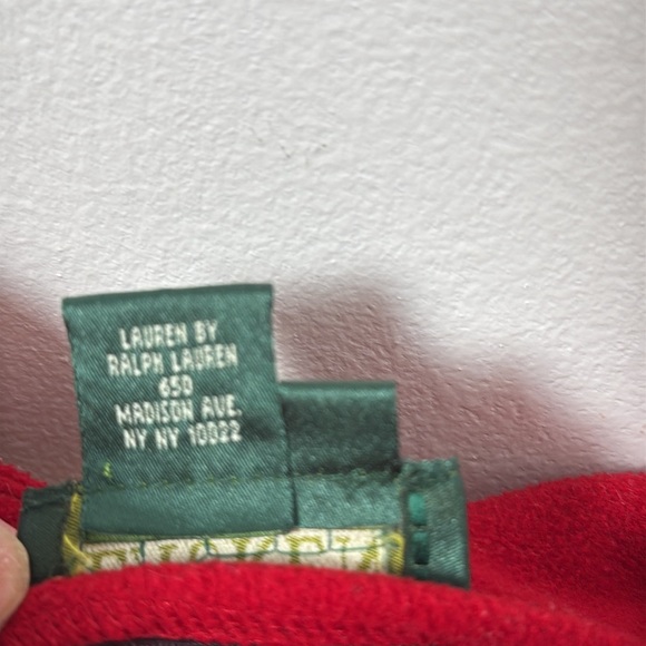 Lauren by Ralph Lauren red pullover quarter zip fleece - Picture 16 of 16